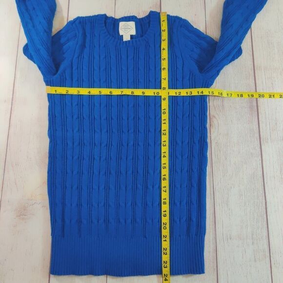 St. John's Bay Crew Neck Long Sleeve Cable Knit Pullover Sweater sz S - Picture 8 of 10